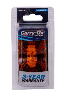 Image showing  Amber Dual-Bulb Bullseye-Style Marker/Clearance Light, CO-MC42AS