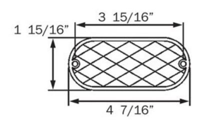 Image showing  Oblong Self Adhesive/Screw Mount Reflectors, CO-RE12ARK
