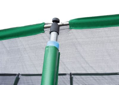 Image showing  12 ft. Square Trampoline Set with Premium Top-Ring Enclosure and Safety Pad, Black/Green