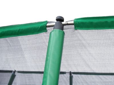 Image showing  Square Trampoline Set with Premium Top-Ring Enclosure and Safety Pad, 16 ft., Black/Green