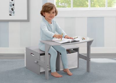 Image showing  MySize Kids' Activity Bench, 26.5 in. x 22.75 in. x 17.25 in., Grey