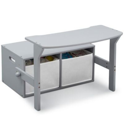 Image showing  MySize Kids' Activity Bench, 26.5 in. x 22.75 in. x 17.25 in., Grey