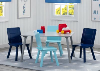 Image showing  Kids' Table and Chair Set, Gray/Blue