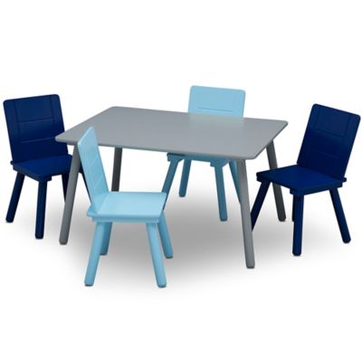 Image showing  Kids' Table and Chair Set, Gray/Blue