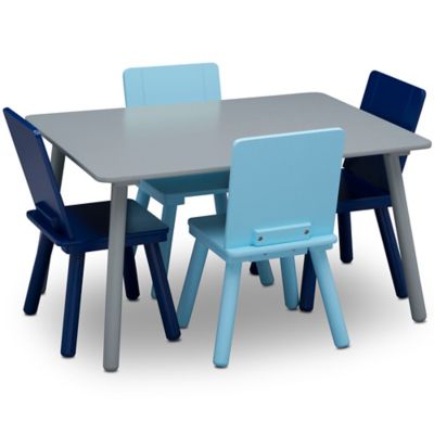 Image showing  Kids' Table and Chair Set, Gray/Blue