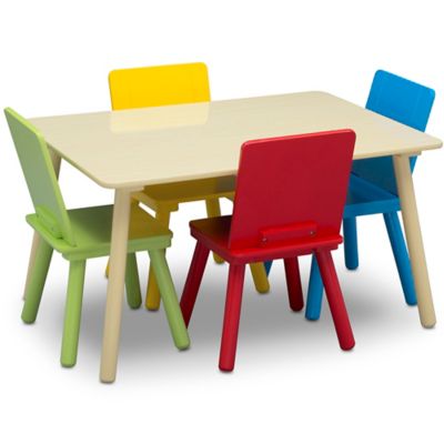Image showing  Kids' Table and Chair Set, Natural