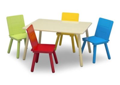 Image showing  Kids' Table and Chair Set, Natural