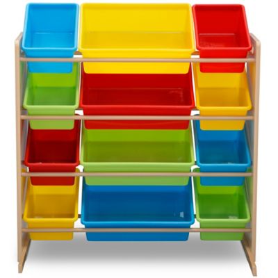 Image showing  Toy Storage Organizer with Bins, Natural
