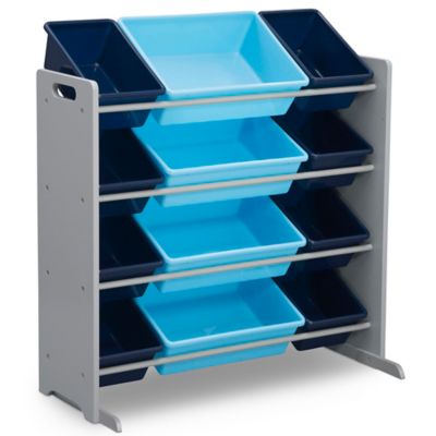 Delta Toy Storage Organizer with Bins, Grey -  TB83452GN-026