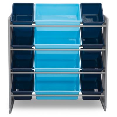 Image showing  Toy Storage Organizer with Bins, Grey