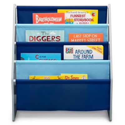 Delta 4-Tier Sling Book Rack, Grey-Blue