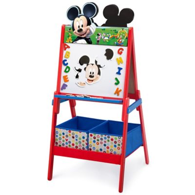 Delta 1051 Licensed Mickey Mouse Double-Sided Art Easel, 20.5 in. x 21.75 in. x 48 in., For Ages 3-8
