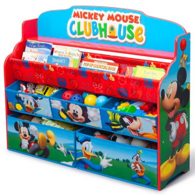 Image showing 2 th Delta Mickey Mouse Deluxe Book and Toy Organizer, 36 in. x 30.5 in. x 10.5 in.