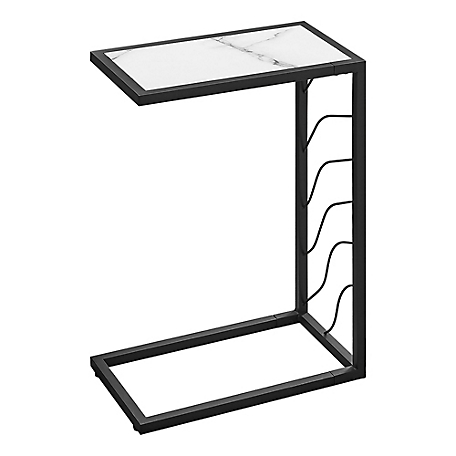 Monarch Specialties Accent Side Table with Metal Frame