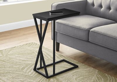 Image showing  C-Shaped Modern Accent Table with Storage Drawer