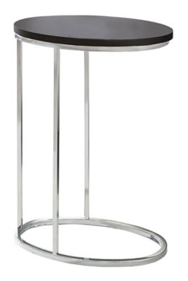 Monarch Specialties Accent Side Table with Chrome Metal Frame