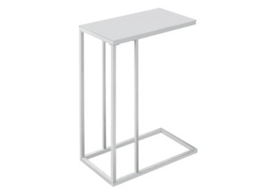 Monarch Specialties Accent Side Table with Frosted Tempered Glass