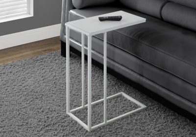 Image showing  Frosted Tempered Glass Accent Side Table
