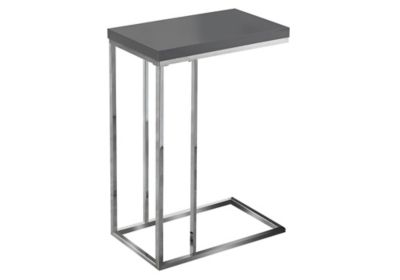 Monarch Specialties Accent Side Table with Chrome Metal Legs