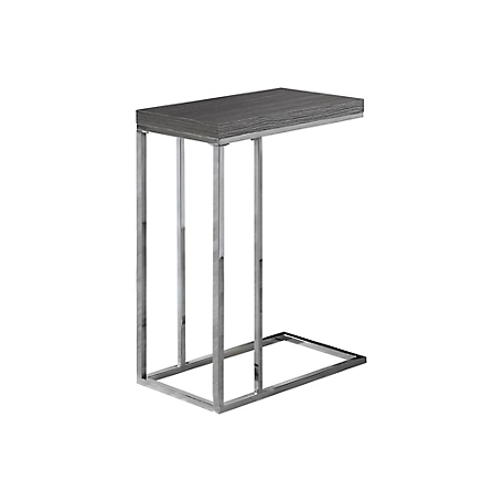 Monarch Specialties Accent Side Table with Chrome Metal Legs