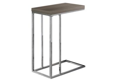 Monarch Specialties Accent Side Table with Chrome Metal Legs