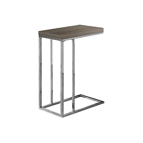 Monarch Specialties Accent Side Table with Chrome Metal Legs