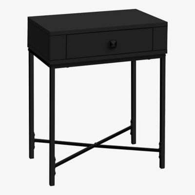 Monarch Specialties Accent Side Table with Drawer, 22 in., Black