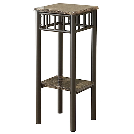 Monarch Specialties End Table Plant Stand with Metal Base and Transitional Design