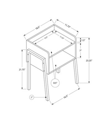 Image showing  Accent Side Table with Open Shelf