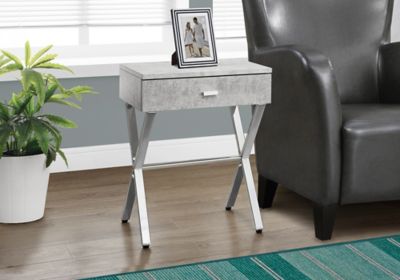 Image showing 1 th Monarch Specialties Metal Leg Accent Side Table with Storage Drawer