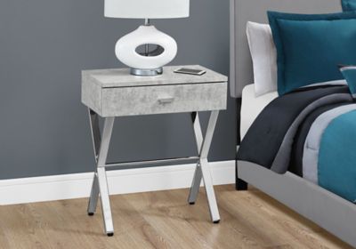 Image showing 2 th Monarch Specialties Metal Leg Accent Side Table with Storage Drawer