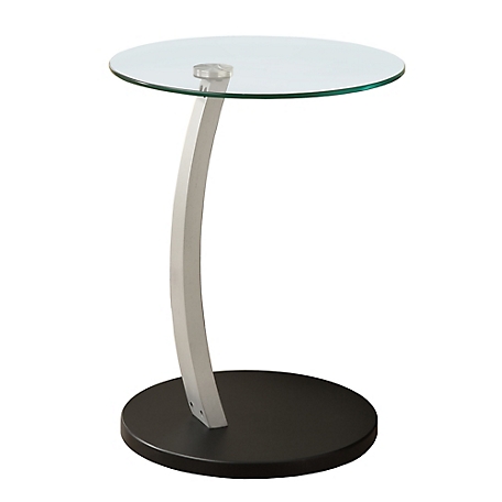 Monarch Specialties Accent Table with Tempered Glass Top