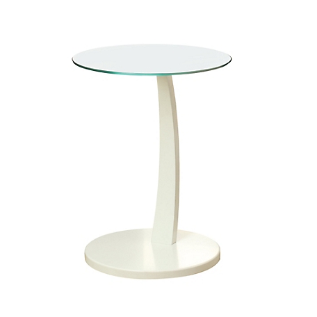Monarch Specialties Accent Table with Tempered Glass Top