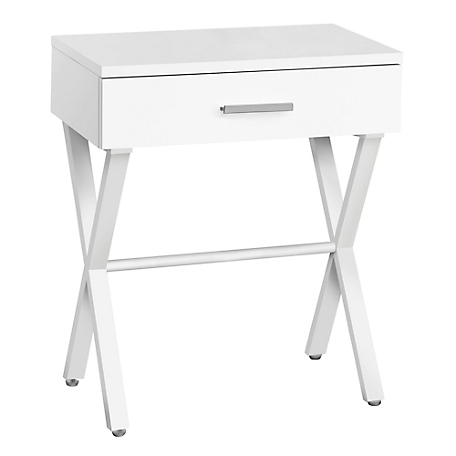 Monarch Specialties Accent Table with Drawer and Metal Legs
