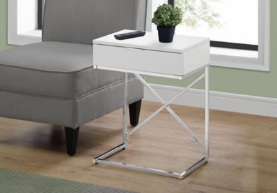 Image showing  X-Base Accent Side Table with 1 Drawer