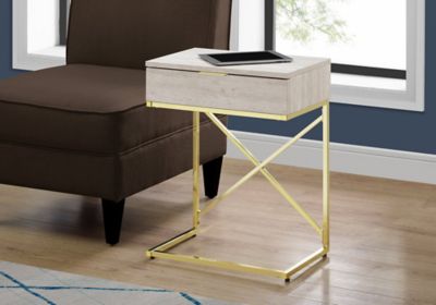 Image showing  X-Base Accent Side Table with 1 Drawer