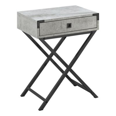 Monarch Specialties Accent Side Table with Drawer, 24 in.