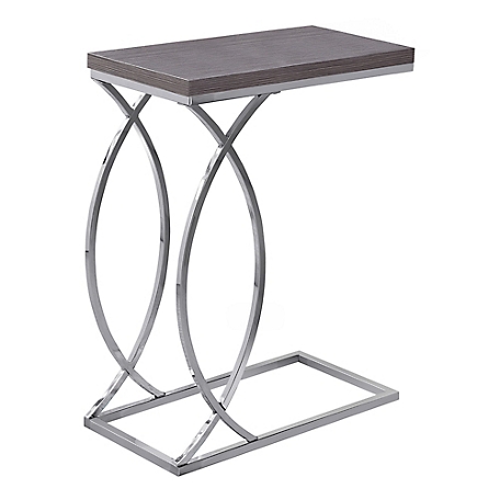 Monarch Specialties Accent Side Table with Chrome Metal Finish