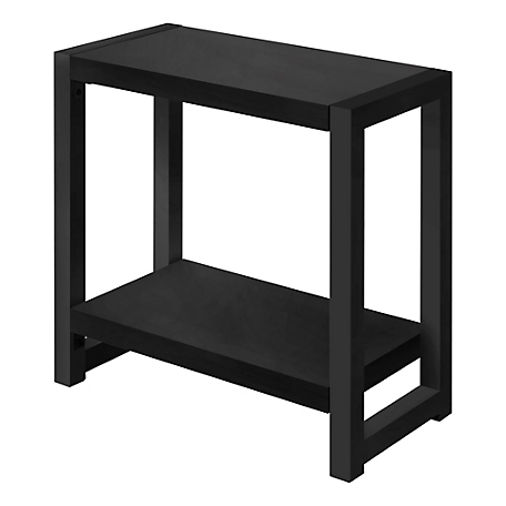Monarch Specialties End Table with Metal Base and Two Tiers