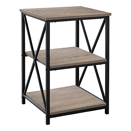 Monarch Specialties Two Tiered Side Accent Table with Contemporary Design