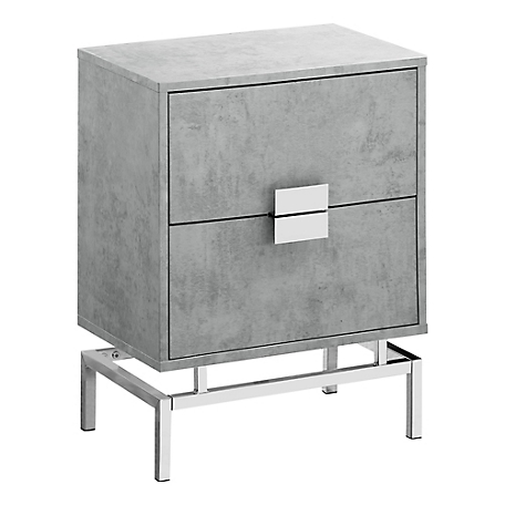 Monarch Specialties Accent Side Table with 2 Storage Drawers