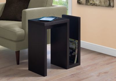 Monarch Specialties Accent Side Table with Open Storage