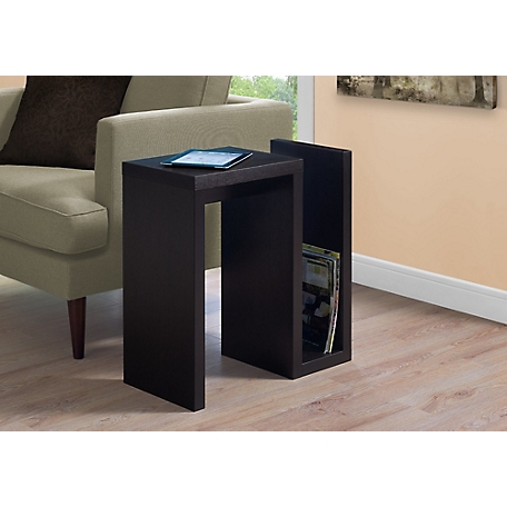Monarch Specialties Accent Side Table with Open Storage