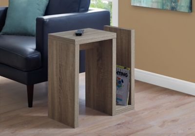 Monarch Specialties Accent Side Table with Open Storage