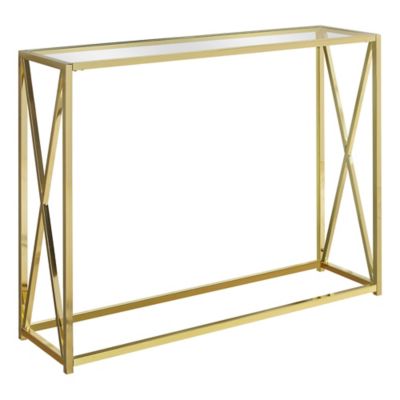 Image showing  Console Table with Tempered Glass Top