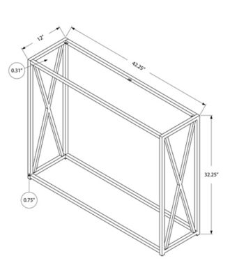 Image showing  Console Table with Tempered Glass Top