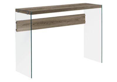 Monarch Specialties Accent Hall Console Table with Tempered Glass Legs