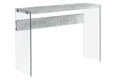 Monarch Specialties Accent Hall Console Table with Tempered Glass Legs