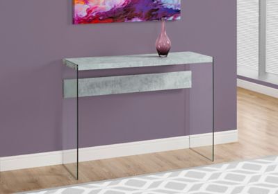 Image showing  Console Table with Tempered Glass Legs, 44 in. x 16 in. x 32 in.