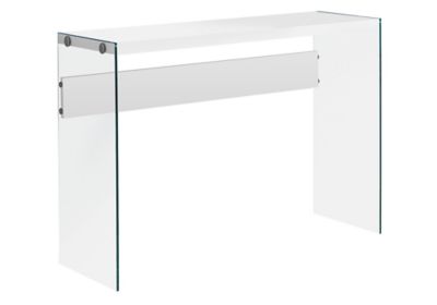 Monarch Specialties Accent Hall Console Table With Tempered Glass Legs